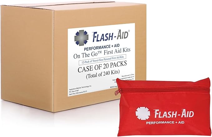 Bulk 240-Pack Mini First Aid Kits – Compact Travel IFAKs in Reusable Pouches – First Aid Supplies for Emergency Preparedness, Events, Corporate Safety, Classrooms, Schools, and Outreach Programs