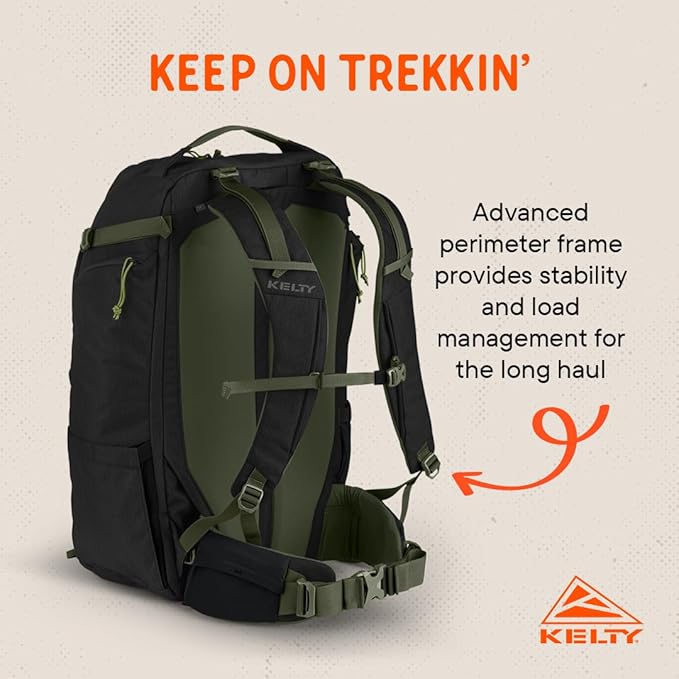 Kelty | Redwing Traveler Backpacks, Travel Pack for Adventure Travel | Burnt Olive & Black