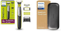 Philips Norelco OneBlade Face+Body Travel Kit Bundle - Philips Norelco OneBlade 360 Face+Body Hybrid Electric Trimmer and Shaver, QP2834/70 + Travel Case. QP401/90