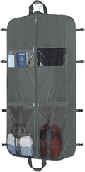 Zilink Upgraded Garment Bags for Travel Hanging Fur Coat Storage Bag Suit Bags for Men Storage with Adjustable Handles and Stable Buckles for Suit Shirts Coats Dresses, Grey