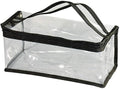 Small Rectangular Clear PVC Makeup Bag Make Up Artist Tool Organizer Pouch Bag Transparent Vinyl Cosmetic Bag Actor Bag with Handle