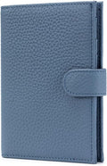 Slim RFID Leather Passport Holder for Travel Women & Men – Compact Travel Passport Wallet with Passport Slot & Card Slots, Zippered Coin Pocket & Travel Passport Cover Case – Denim Blue