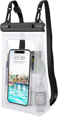 Large Waterproof Phone Pouch Floating, Universal Waterproof Phone Case for iPhone 14 Plus 13 Pro Max 12 11 Samsung S23 S22 up to 7.2'', IPX8 Water Proof Cell Phone Dry Bag for Beach Swimming