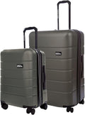 Eddie Bauer Glacier Carry-On 22" and Checked 30" Luggage | Hardside | Spinner Wheels | Expandable | Lightweight | Travel Essentials - Sprig Green