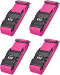 uxcell Luggage Straps Suitcase Belts with Buckle, Combination Lock, Adjustable Travel Packing Accessories