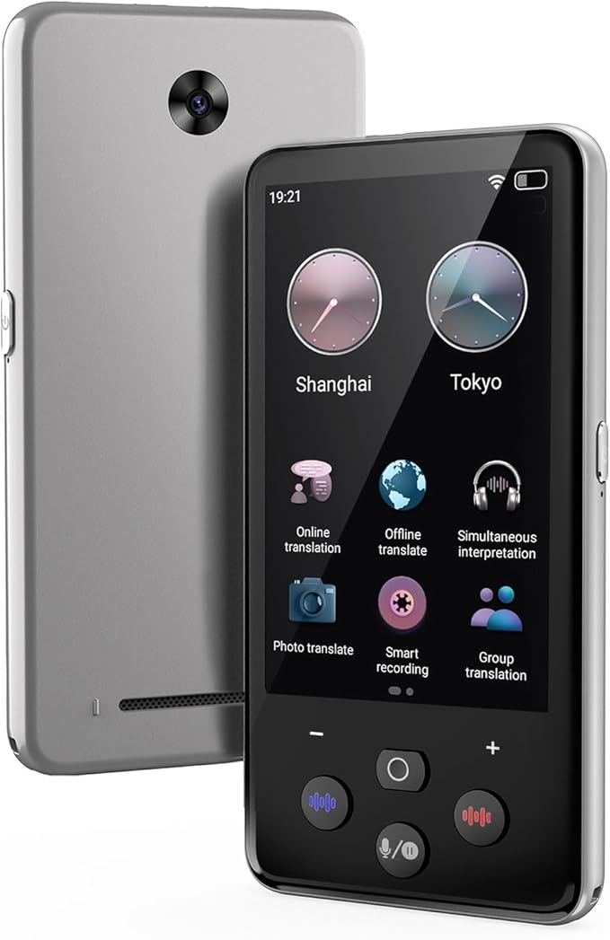 Language Translator Device, Real Time Translation Device for 138 Languages/Chatgpt/Offline/Recording/Photo Translator, 3.97"Touch Screen, Portable Translator for Business Travel Learning