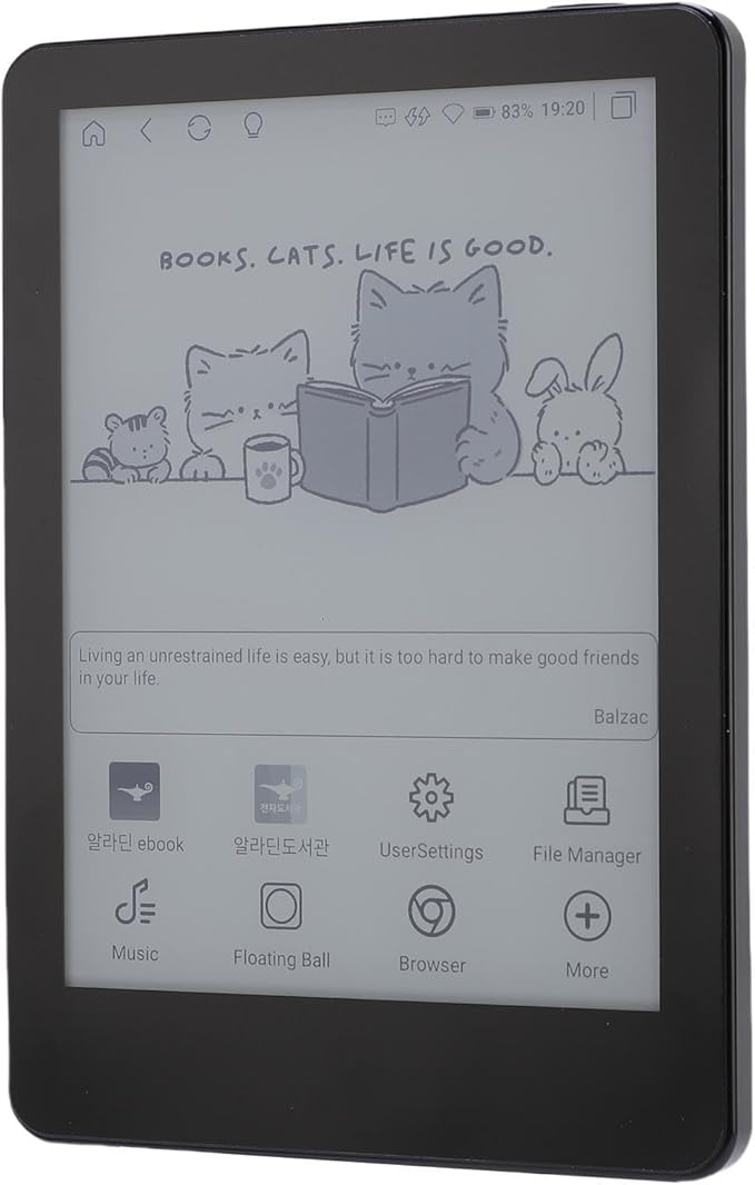 Yoidesu Electronic Book Reader, E Book Reader 6 Inch for Home (Black)