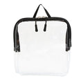 BORSALI TSA-Approved Quart-Sized Bag for Carry-On Travel - One (1) Quart Clear Toiletries, Cosmetic and 3-1-1 Liquids Toiletry Bag - Black With Handle