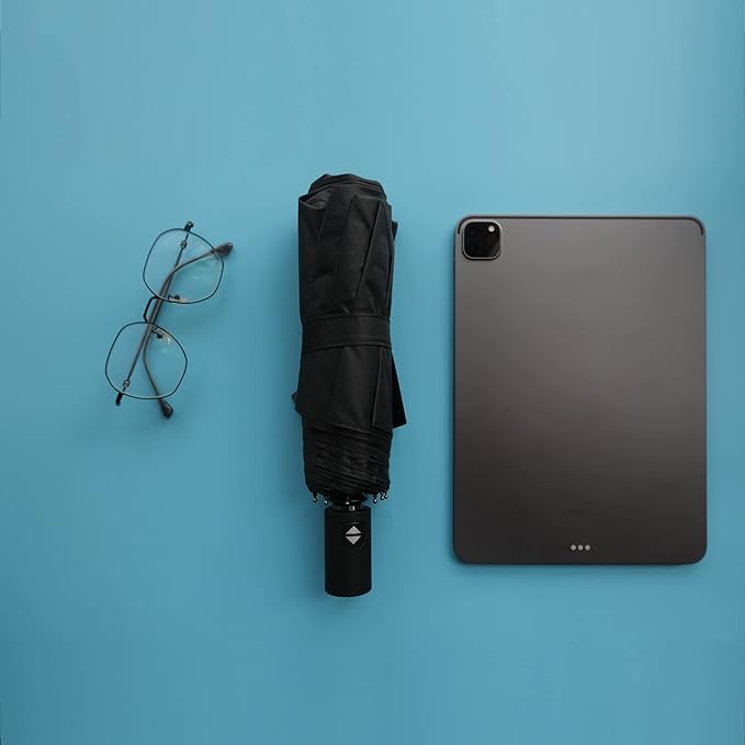BAODINI Small UV Protection Travel Umbrella Compact for Rain and Sun UPF 50+ 41 inch Portable Umbrella for Women and Men