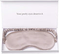 Silk Sleep Mask Light Blocking Luxury 100% Mulberry 19mm Silk Eye Mask Eye Cover Blindfold Ultra Soft Light & Comfy Anti Aging Skin Care with Travel Bag Gift Package