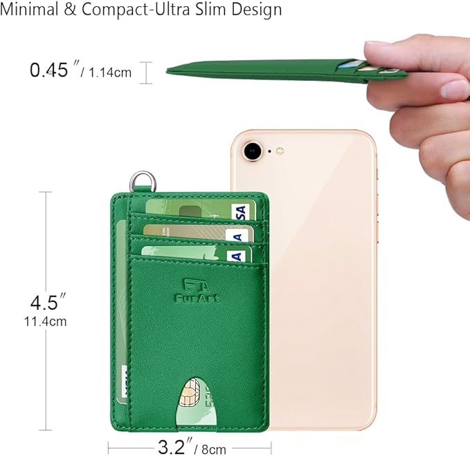 FurArt Slim Minimalist Wallet, Front Pocket Wallets, RFID Blocking, Credit Card Holder for Men & Women