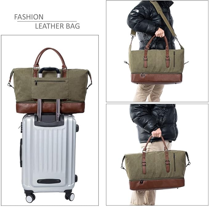 Weekender Overnight Bag Carry On Bag Travel Bag with Shoe Pouch