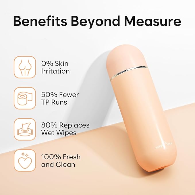 Easy@Home Portable Travel Bidet: Peri Bottle for Postpartum Care - Handheld Sprayer Kit with 380mL (12.8 oz) Capacity Bottle - Personal Hygiene Water Spray for Women & Men | BPA-Free | EPB-01 Brown