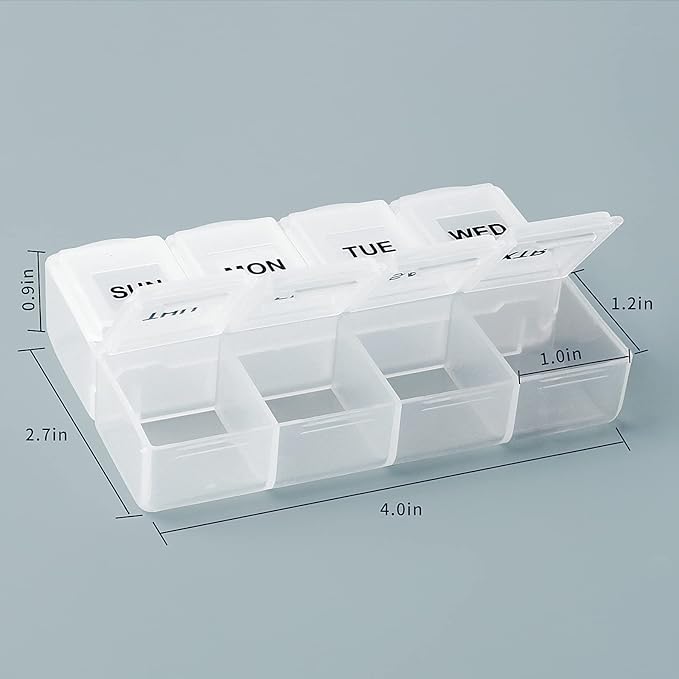 Serfeymi Weekly Pill Organizer 3 Pack Medicine Organizer Travel Pill Box 7 Day Pill Case for Purse Pill Container Pill Holder Daily Pill Boxes Organizer for Medication, Vitamin, Supplement