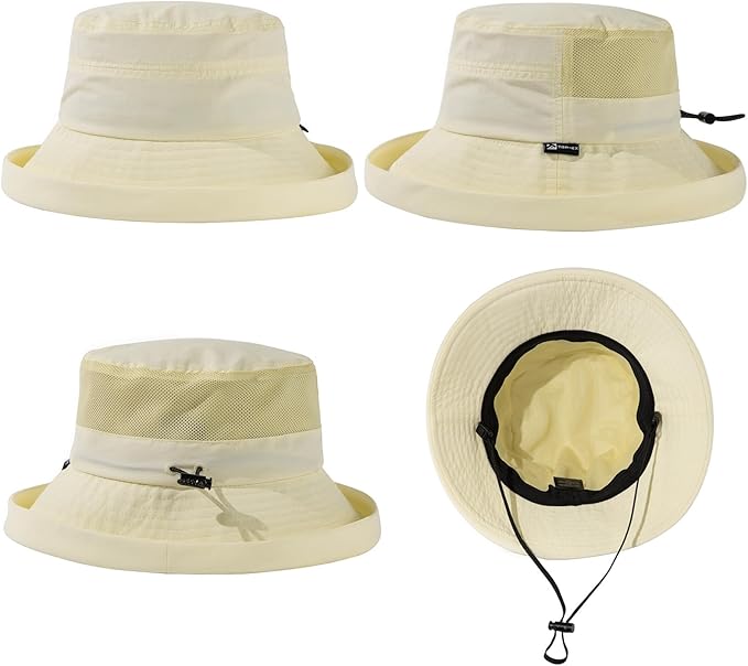 TOP-EX XL/XXL Women’s Wide Brim Bucket Sun Hat with Ponytail Hole UPF 50 Summer Packable Sunhat for Travel Beach Outdoor