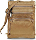 Krediz leather Crossbody Purses for Women, Multi Pocket Crossbody Purse with Adjustable Strap, Soft & Durable Leather Purse