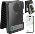 Zeeker Mens Air Wallet, with Smart Tracker, RFID Blocking Credit Card Clip, Bi-Fold Minimalist Wallet, Compatible with Apple Find My IOS Only, Replacement AirTag Chip(Carbon Fiber Pattern)