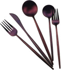 Gugrida 20-Piece 18/10 Stainless Steel Flatware Silverware, Luxury Dinnerware Set Travel Cutlery Tableware Include Knife Fork Spoon Service for 4,Healthy & Eco-Friendly Dishwasher Safe (Purple Matte)