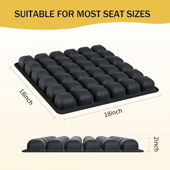 Travel Cushion Airplane Seat, Inflatable Seat Cushion, Travel Seat Cushions for Long Flights with Built-in Air Pump, High-Resilience Airplane Seat Cushion for Back and Tailbone Pain Relief