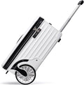 Extra Large Wheels Carry On Luggage Hard Shell Suitcase Top Opening Hardside Frame Travel Luggage with TSA Lock (White, 21-Inch)