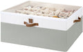 StorageWorks Shoe Organizer for Closet, Fits up to 24 Pairs, Shoe Cubby Storage Containers with Adjustable Dividers and Clear Cover, Green & White