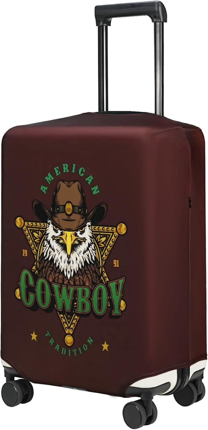 HYPER VENTURE Washable Luggage Cover - Fashion Suitcase Protector Fits 23-26 Inch Luggage (Eagle Glory, M)