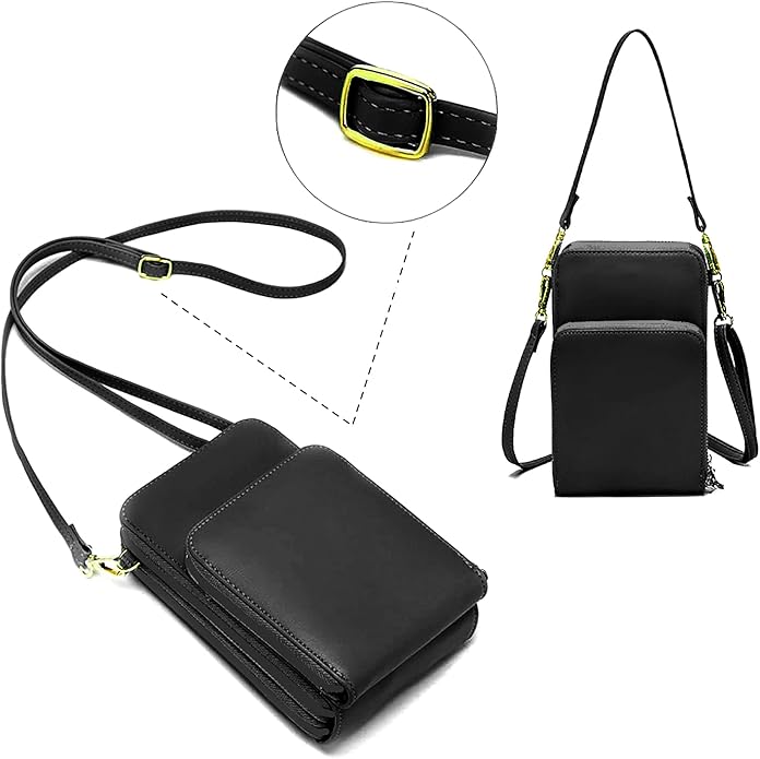 Crossbody Cellphone Purse Women Touch Screen Bag RFID Blocking Wallet Handbag Shoulder Strap