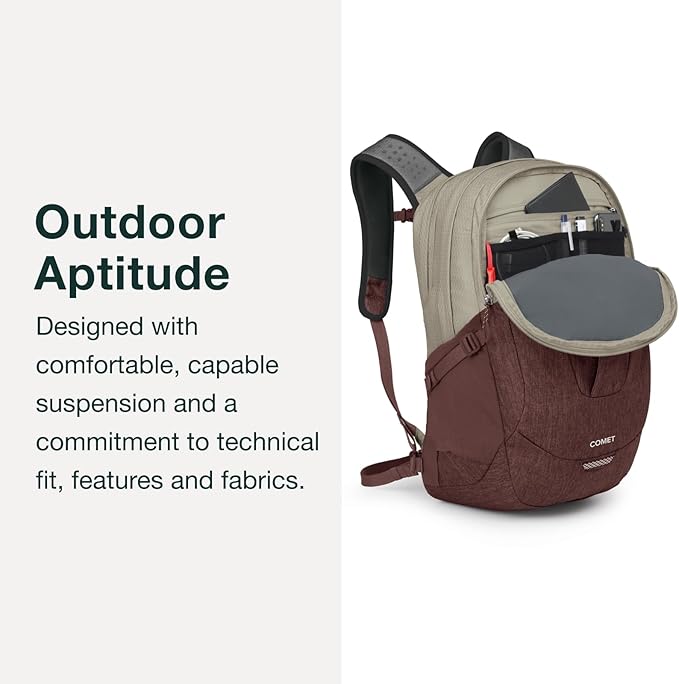 Osprey Comet Laptop Backpack, Alpaca Tan/Latte Brown Heather
