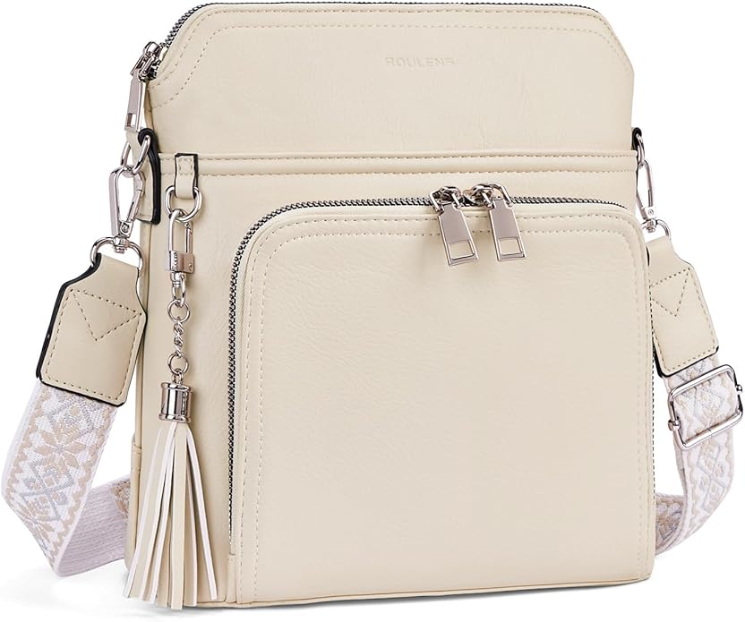Crossbody Purse for Women,Lightweight Medium Crossbody Bag Soft Leather Women's Shoulder Handbags with Tassel