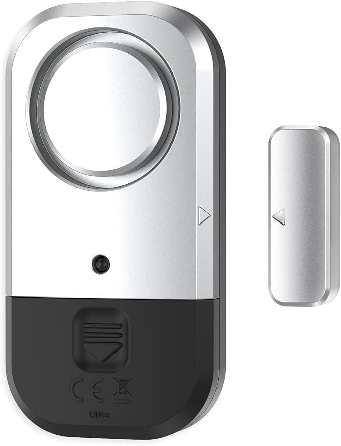 Door Window Alarm Sensors - Door Alarms for Kids Safety, Door Alarms for Home Security, for Home, Office, Store, Garage, Dorm Room, Apartment, RV, Silver Gray, 6 Pack
