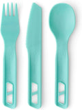 Sea to Summit Passage Camp Cutlery Set, Fork, Spoon and Knife, Aqua Sea Blue