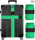 Luggage Straps for Suitcases TSA Approved-2 Pack Bright Personalized Luggage Belt Strap for Suitcase/Carry On Bag Luggage Accessories for Travel (Neon Green)