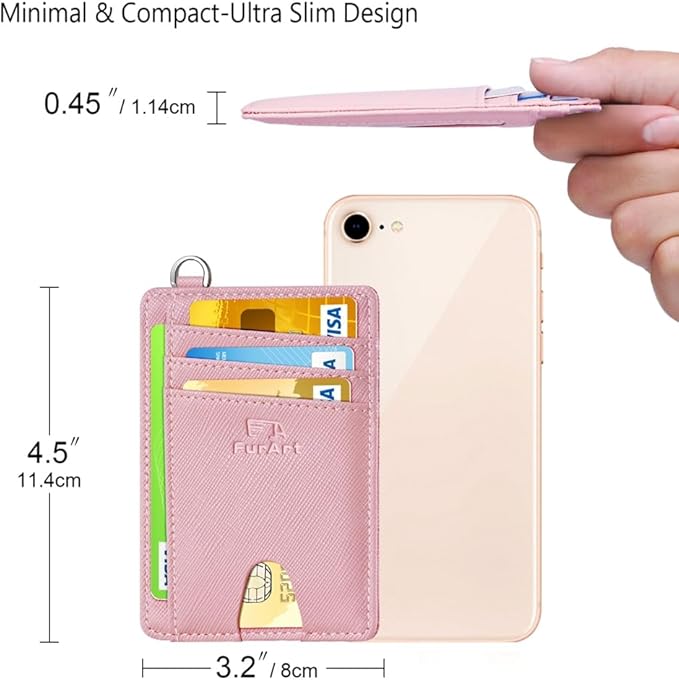 FurArt Slim Minimalist Wallet, Front Pocket Wallets, RFID Blocking, Credit Card Holder for Men & Women