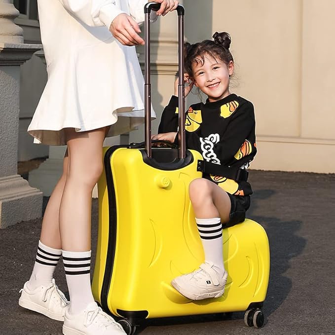 AOWEILA All-in-One Baby Travel Carrier & Ride-On Suitcase – Stroller Replacement with Safe Harness & Easy Pull Handle