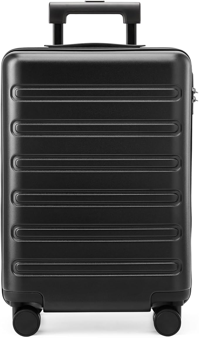 Carry on Luggage 22 X 14 X 9 Airline Approved, 20 Inch Luggage for 3-5 Days Travel, Double Spinner Wheels, 100% Hardshell PC, TSA Lock (09-Black, Checked 28-Inch)