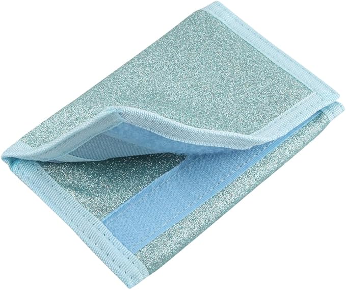 NEICY RFID Blocking Canvas Wallet for Men and Women - Camo Trifold Outdoor Sports Wallets with Magic Sticker for Teen Kids (Blue Bling)