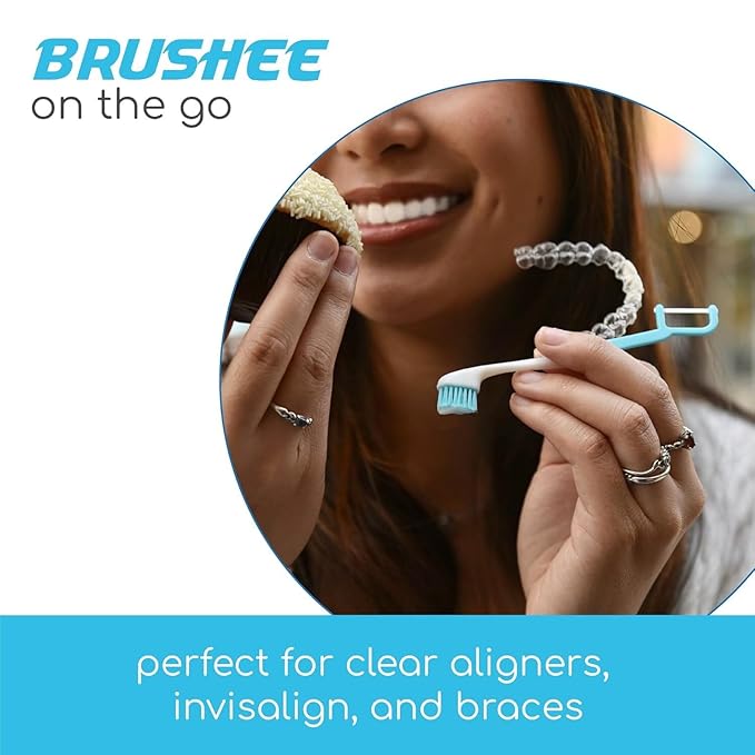 The Evolution of Oral Care | 4-in-1 Tool (Paste + Brush + Floss + Pick) | Individually Wrapped | Disposable | Prepasted Travel Toothbrushes | Small Adult Toothbrush - (3-Pack)