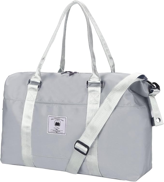 Travel Duffle Bag, Waterproof Sport Tote Gym Bag for Women Men, Overnight Weekender Carry On Bag with Wet Pocket