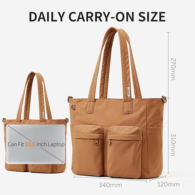aji Tote Bag for women work, Water-Resistant Tote Bag with Multi Pockets,for Work/Travel/College/Daily