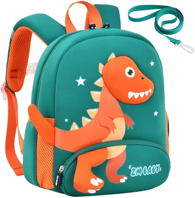 Padgene Toddler Backpacks Kids Preschool Backpack Waterproof Neoprene Animal Schoolbag Lunch backpack 3D Cartoon Mini Travel Bag for Boys Girls Ages 3-5