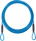 3.3mm (1/8 Inch) Outdoor Travel Stainless Steel Security Cable-15ft Luggage Lock Safety Wire Flexible Steel Wire Rope with Double Loop Safety for Luggage, Bike, Lock (Blue, 15ft-(1Pack)