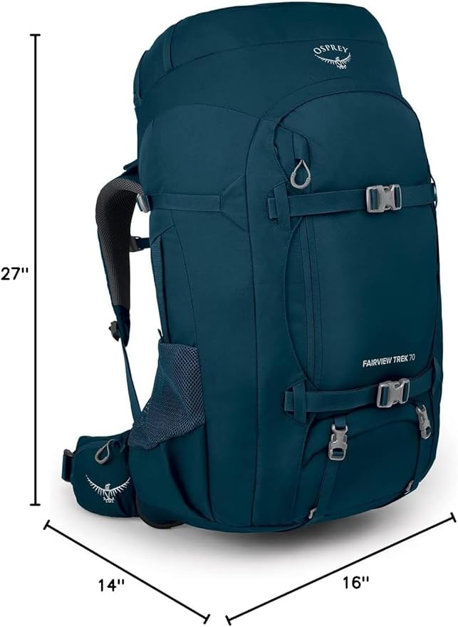 Osprey Fairview Trek 70L Women's Travel Backpack, Night Jungle Blue