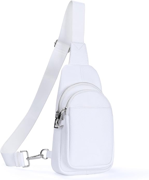 befen Genuine Leather Small Sling Bag for Women Anti-Theft Crossbody Chest Bags Fanny Packs for Travel with RFID Card Slots