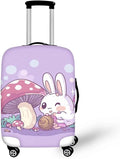 Cute Bunny Rabbit Luggage Covers Fit 18-21 Inch Universal Thickness Suitcase Covers for Luggage Mushroom Suitcase Cover Scratch Resistan Zip Travel Luggage Cover Elastic Baggage Case