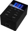 SABRENT 252W Charger – 8-Port USB PD 3.0 with LCD Display, Fast Charging for USB-C & USB-A Devices, Laptops, Phones, Tablets, Gaming Consoles – PPS, Overcharge Protection, Travel-Friendly (AX-8PTC)