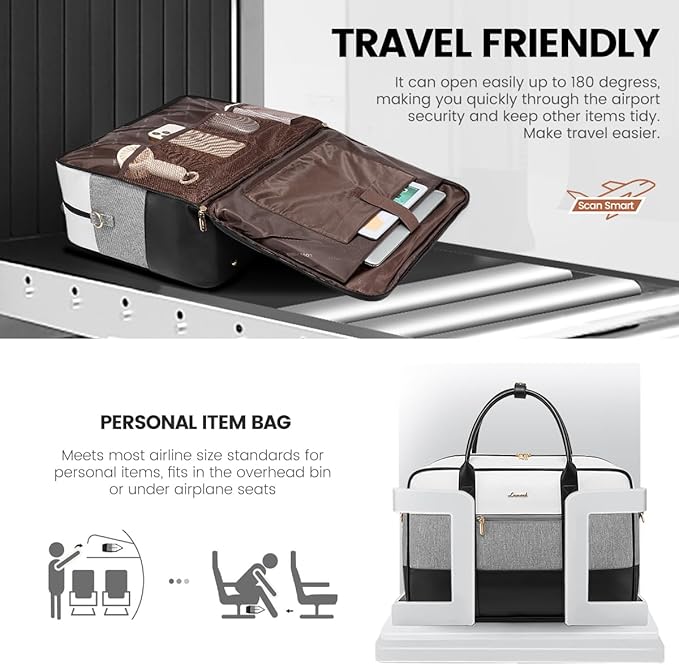 LOVEVOOK Weekender Travel Duffel - Personal Item Duffle Bags for Women with Laptop Compartment, Overnight Bag with Toiletry Bag, Yoga Gym Bag with Wet Pocket, Hospital Bag for Labor and Delivery
