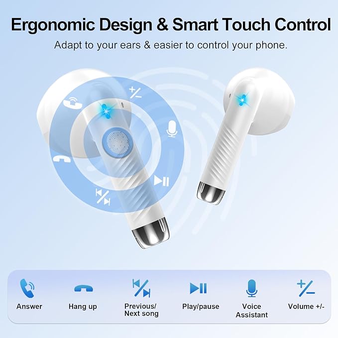 AI Translation Earbuds Real Time with Audio and Video Calls, 3-in-1 Language Translator Earbuds,164 Languages, 7 Translation Modes, 32H Buletooth 5.3 Headphones with Translating Device White