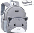 Padgene Toddler Backpacks Kids Preschool Backpack Waterproof Neoprene Animal Schoolbag Lunch backpack 3D Cartoon Cat Mini Travel Bag for Boys Girls Ages 3-5