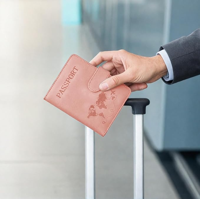 Passport Holder for Travel Essentials, 2 Pack Rfid Passport Cover for Women Men