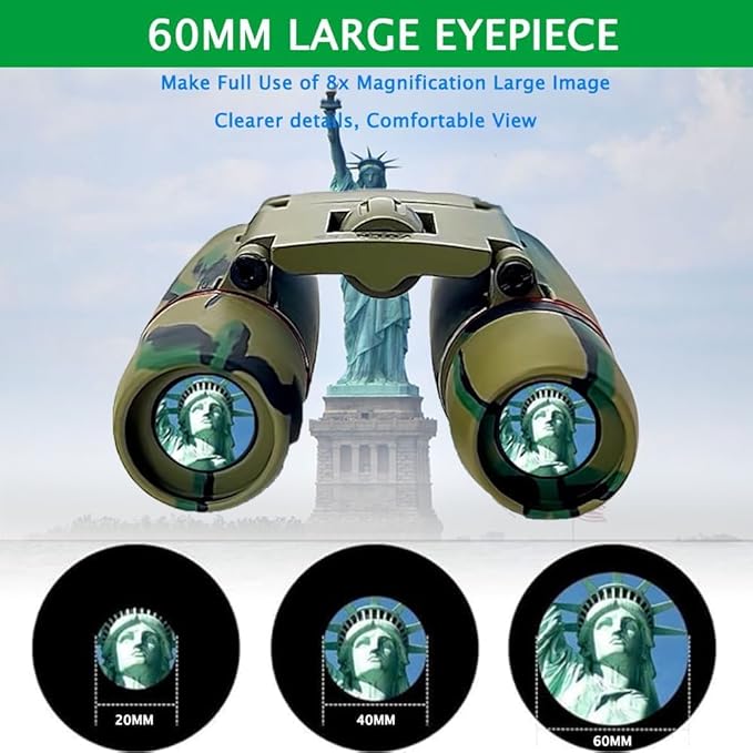 Compact 30x60 Binoculars for Adults and Kids,Foldable Lightweight Easy Focus Small Binoculars for Bird Watching Travel Sightseeing Hunting Concert Theater Opera